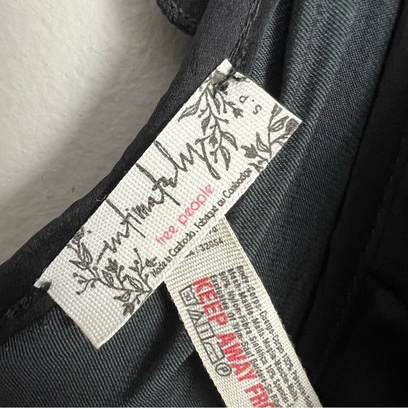 2/25 Free People Not Tired Bodysuit Black Ruffle Boho Date Night Intimately - Picture 5 of 6